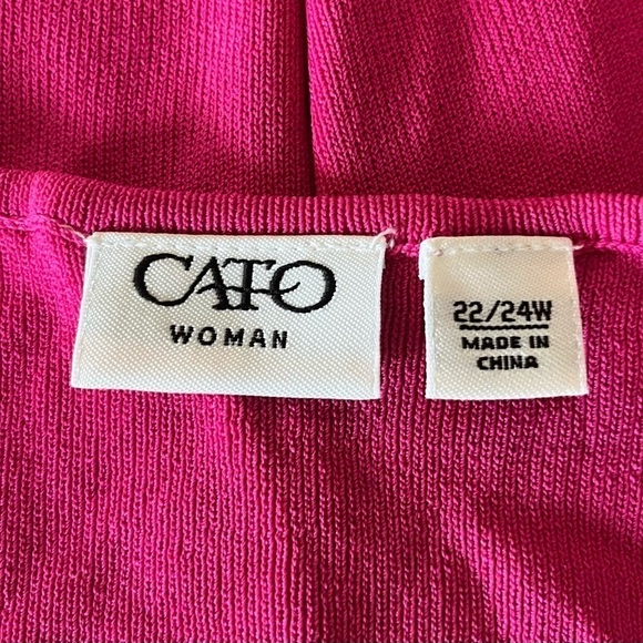 Cato Women’s Plus Size Faux Wrap Rayon Blend Blouse - Picture 3 of 5